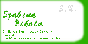szabina mikola business card